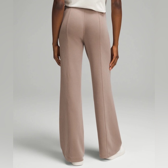 Lululemon Softstreme Ribbed High-Waist Wide-Leg Pants Taupetastic — 10 - Picture 2 of 15
